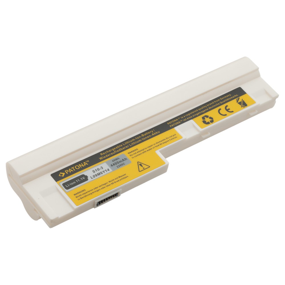 Akku Lenovo IBM IdeaPad S10-3 S10-3s U160 U165 S100 S205 4400 mAh L09S6Y14 original arli patona ersatzakku laptop notebook 0647 weiss weiß white 0647-29U 0647-2AU 0647-2BU 064735U 064737U 3ICR19/65-2 3ICR19/66