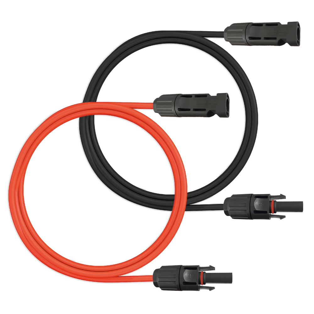 arli-solarkabel-1m 1m Solarkabel Verlängerungskabel rot + schwarz 4 mm² mit Solarsteckern Solar Kabel Stecker