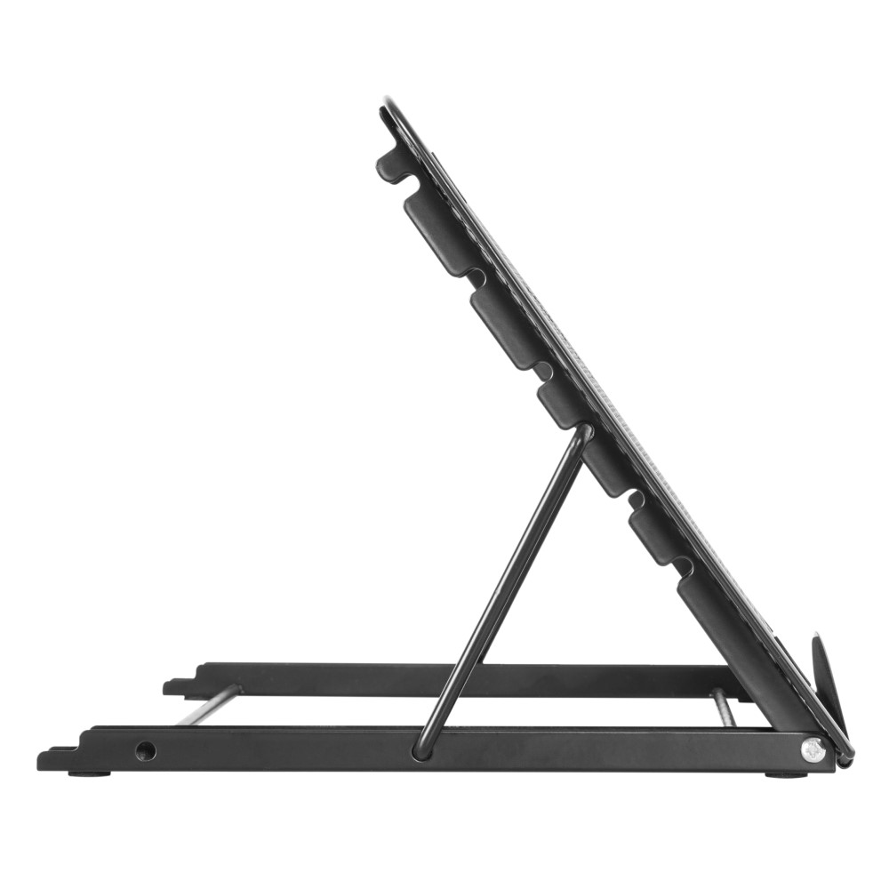 Tablet-halter-HT5-2 arli tablet notebook laptop ständer halterung belüftet verstellbar stand halter tisch office bürp profi ablage kühlung kühler  ipad i pad apple samsung mischpult dj controller pult laptophalter notebooks unterlage mywall my wall neigbar belüftung