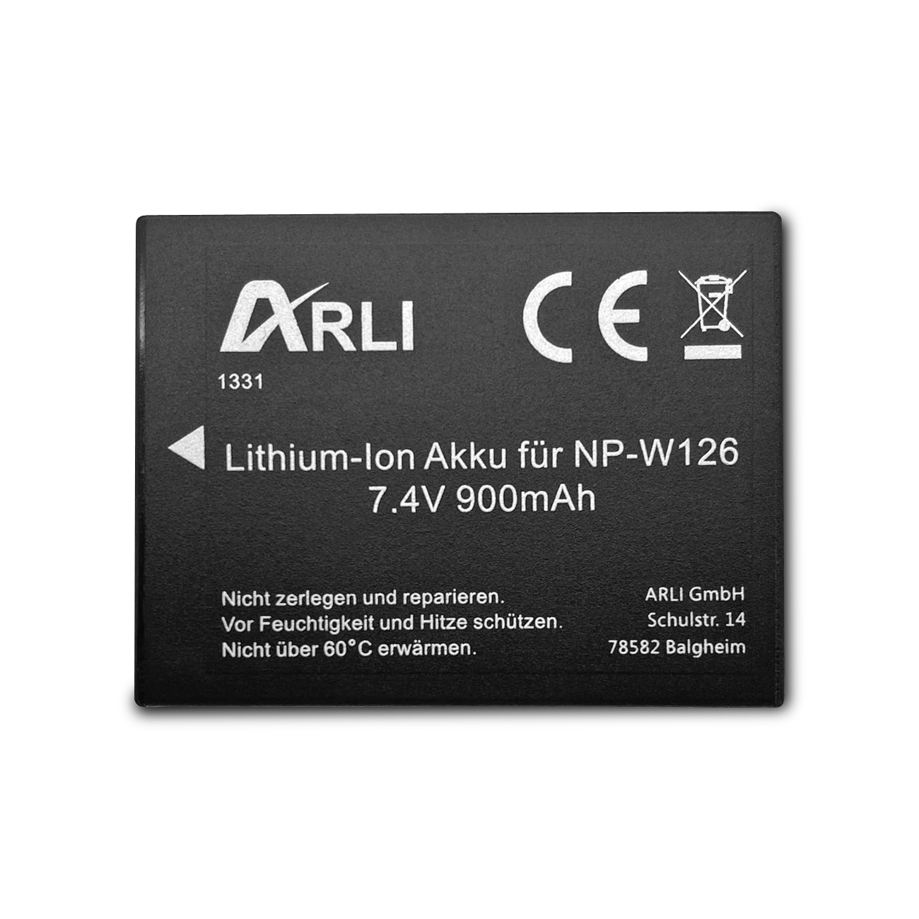 1331-1 Akku für Fuji NP-W126 NP-W126s Fujifilm Finepix Pro HS30 HS33 EXR X100F X A1 A2 A3 A5 A10 X-Pro XT