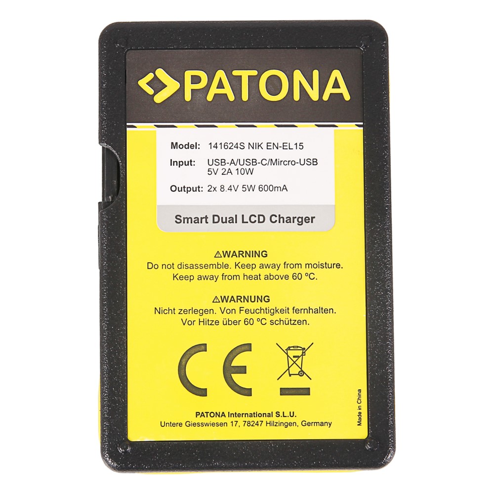 Patona Platinum Akku 2 set Nikon EN-EL15b D7000 D7100 D600 D610 D800 D800E D810 D850 Z7 V1 akkus 2040 mAh 2040mAh patona arli set original 100% kompatibel originale original smart Dual LCD USB ladegerät Lade Gerät Lader lader ladestation statio