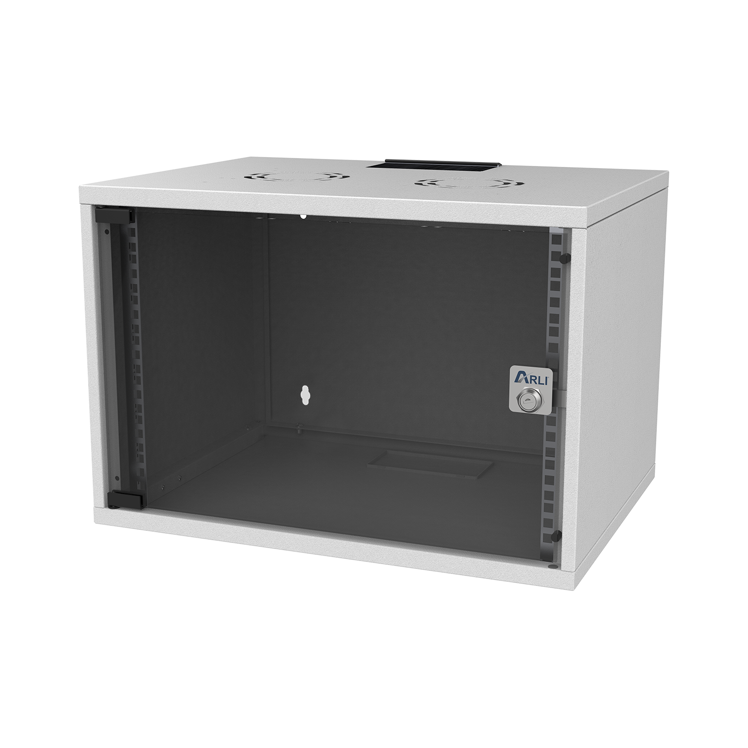 1242-1 ARLI 19 Zoll Netzwerkschrank 7HE Wandgehäuse Serverschrank abschließbar mit Glastür SOHO 7U
