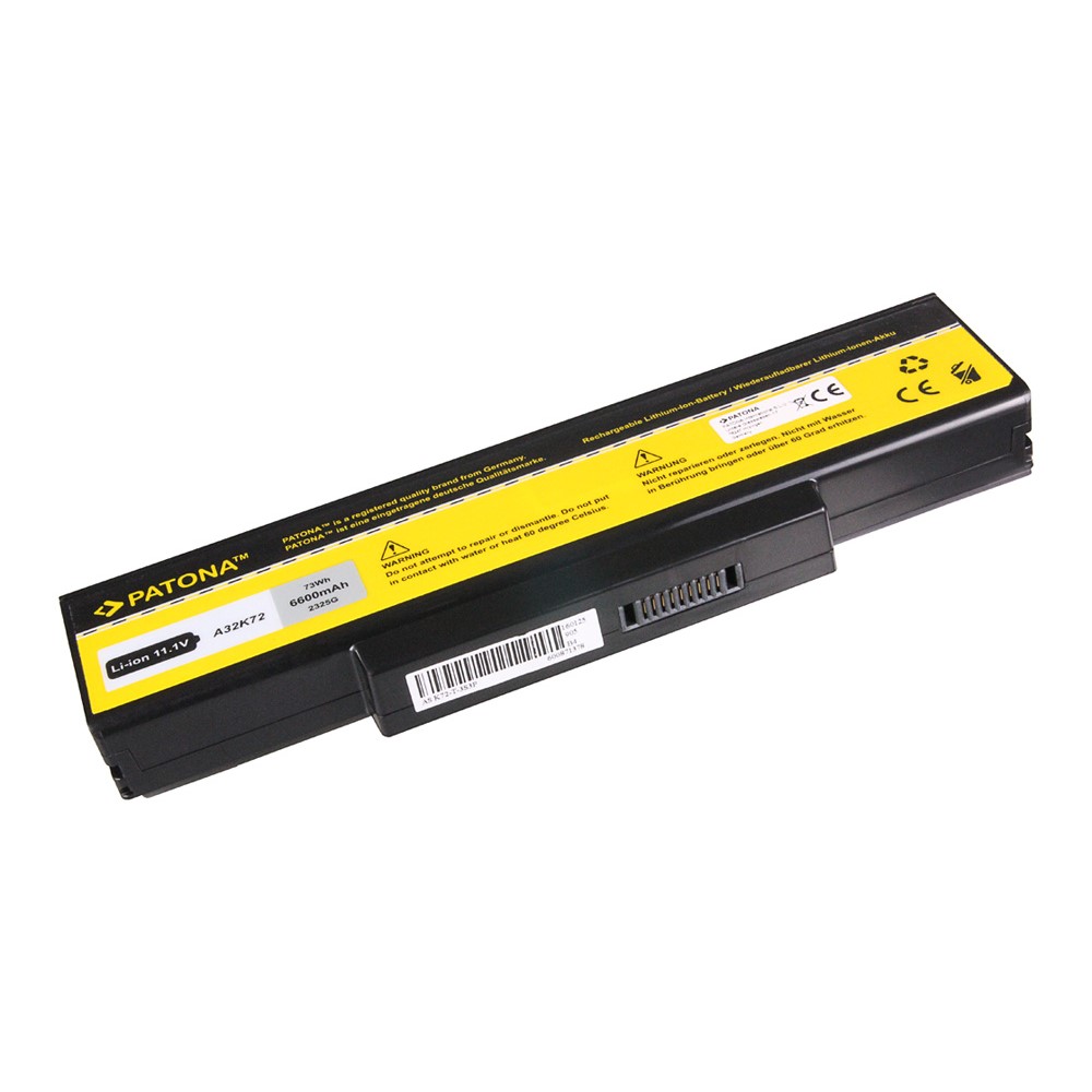 Akku Asus A32-K72 A32-N71 A72D K72J A73S K73S N71J N73S X72J X73S 6600 mAh original arli patona ersatzakku laptop notebook A32K72 A32N71 70NX01B1000Z 70-NX01B1000Z 70NXH1B1000Z 70-NXH1B1000Z 70NZY1B1000Z