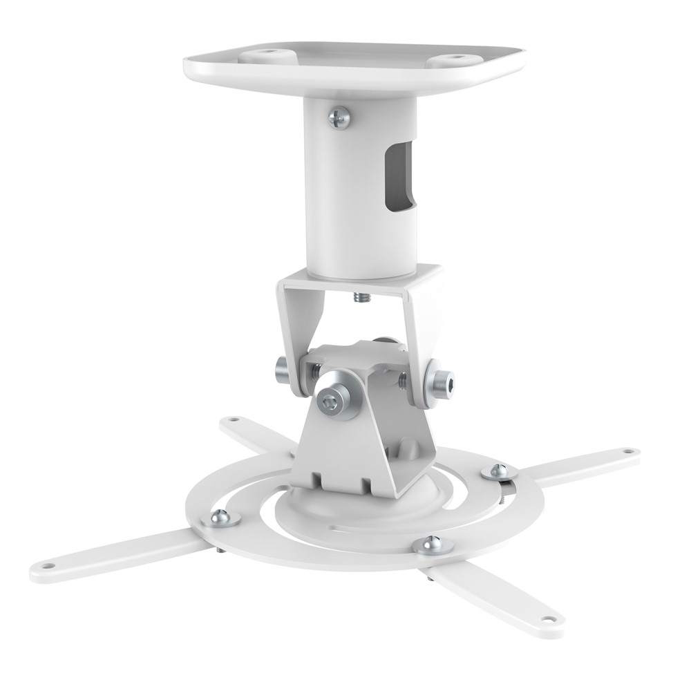 Beamer Deckenhalterung Universal Deckenhalter 360 neigbar schwenkbar Projektor Halter weiss