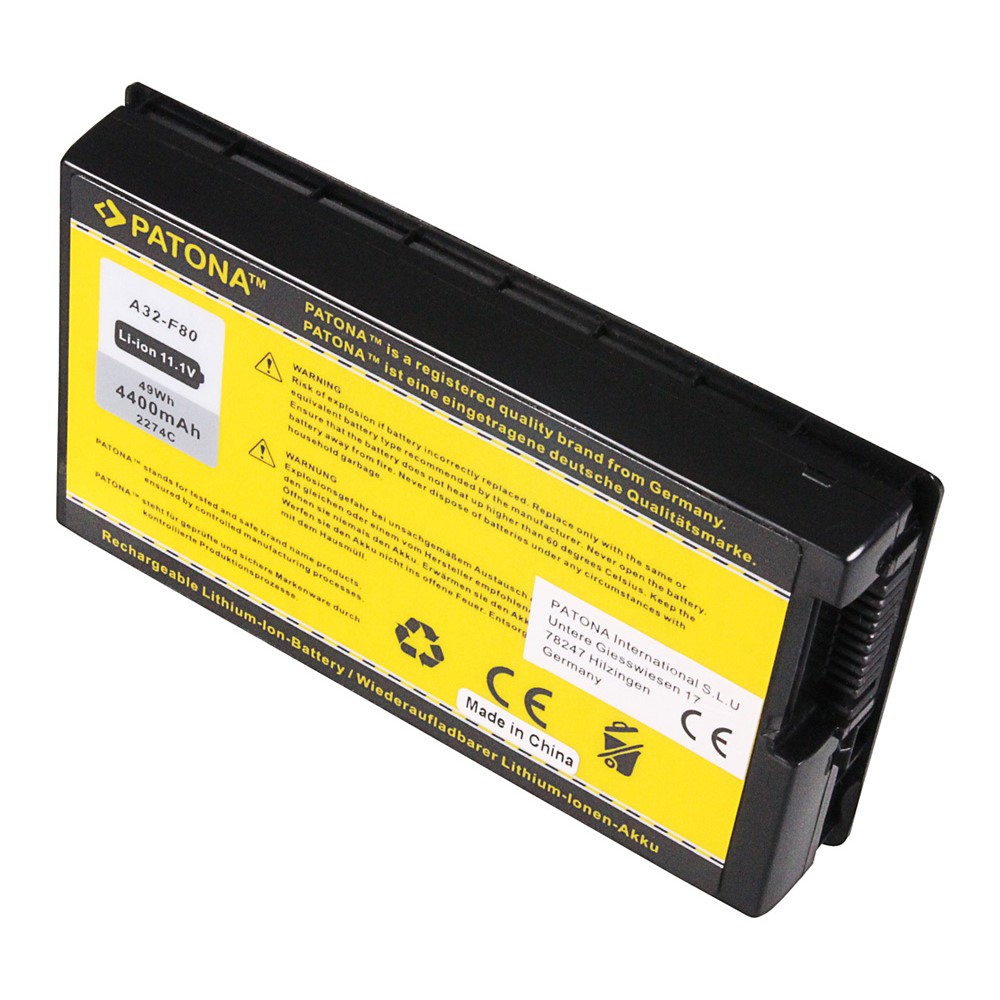 2274-1 akku A32-F80 A32-F80A A32-F80H X61 X61GX X61S F80A F80H F81 F83 4400 mAh weiss original arli patona ersatzakku laptop notebook A32F80 A32-F80 A32F80A A32-F80A A32F80H A32-F80H schwarz black