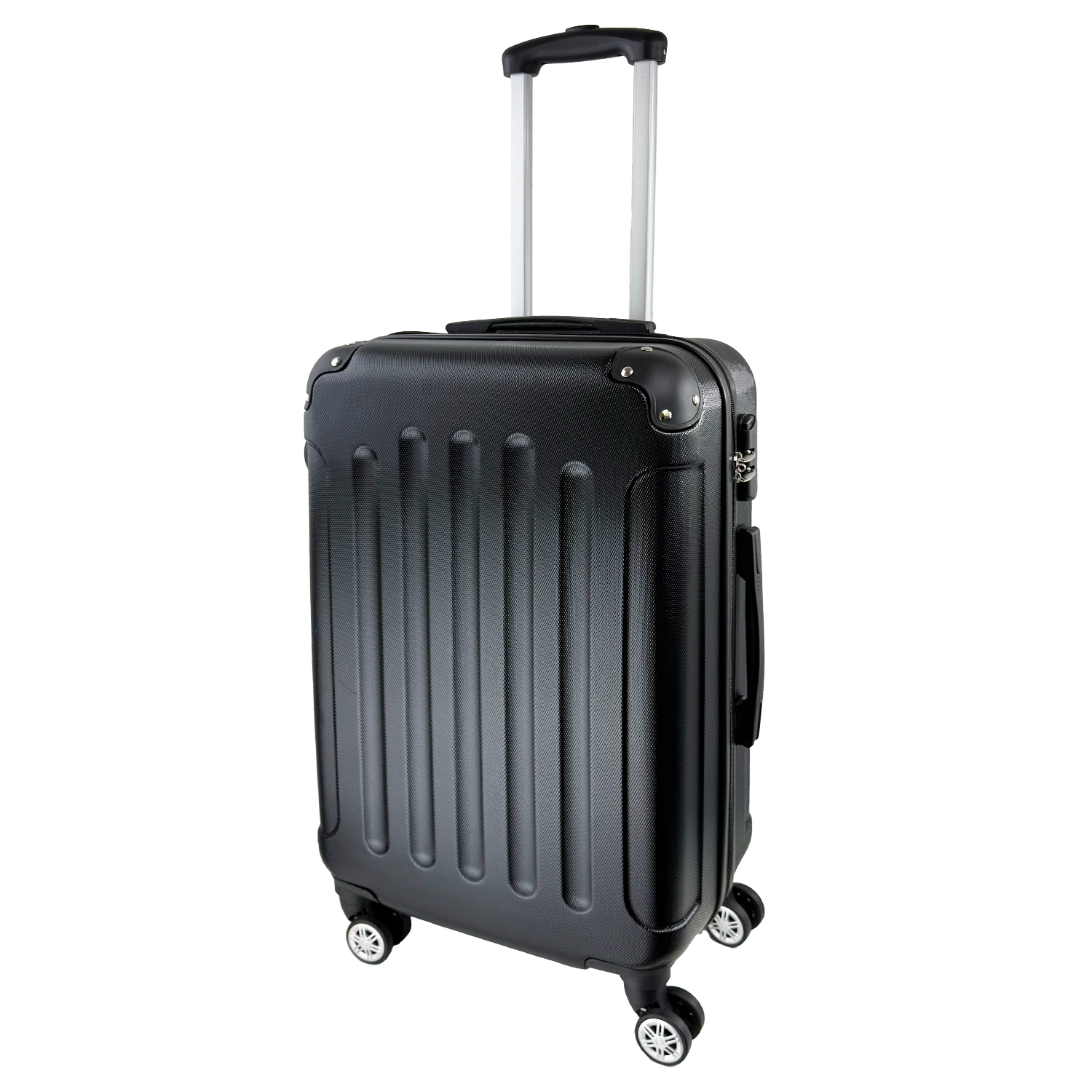 ARLI Reisekoffer XL Hartschalenkoffer Trolley Koffer schwarz – 49 x 29 x 75 cm 