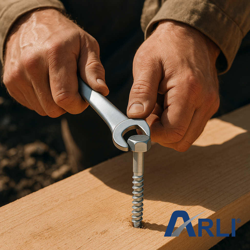 Schraube-DIN571-04 arli schrauben holzchrauben sechskant 6 kant 8 x 120 universal universalschraube stahl dübel bti holz werkzeug verzinkt  gewinde teilgewinde bauschrauben trockenbau schraube set DIN 571 DIN571 schlüssel holzschraube