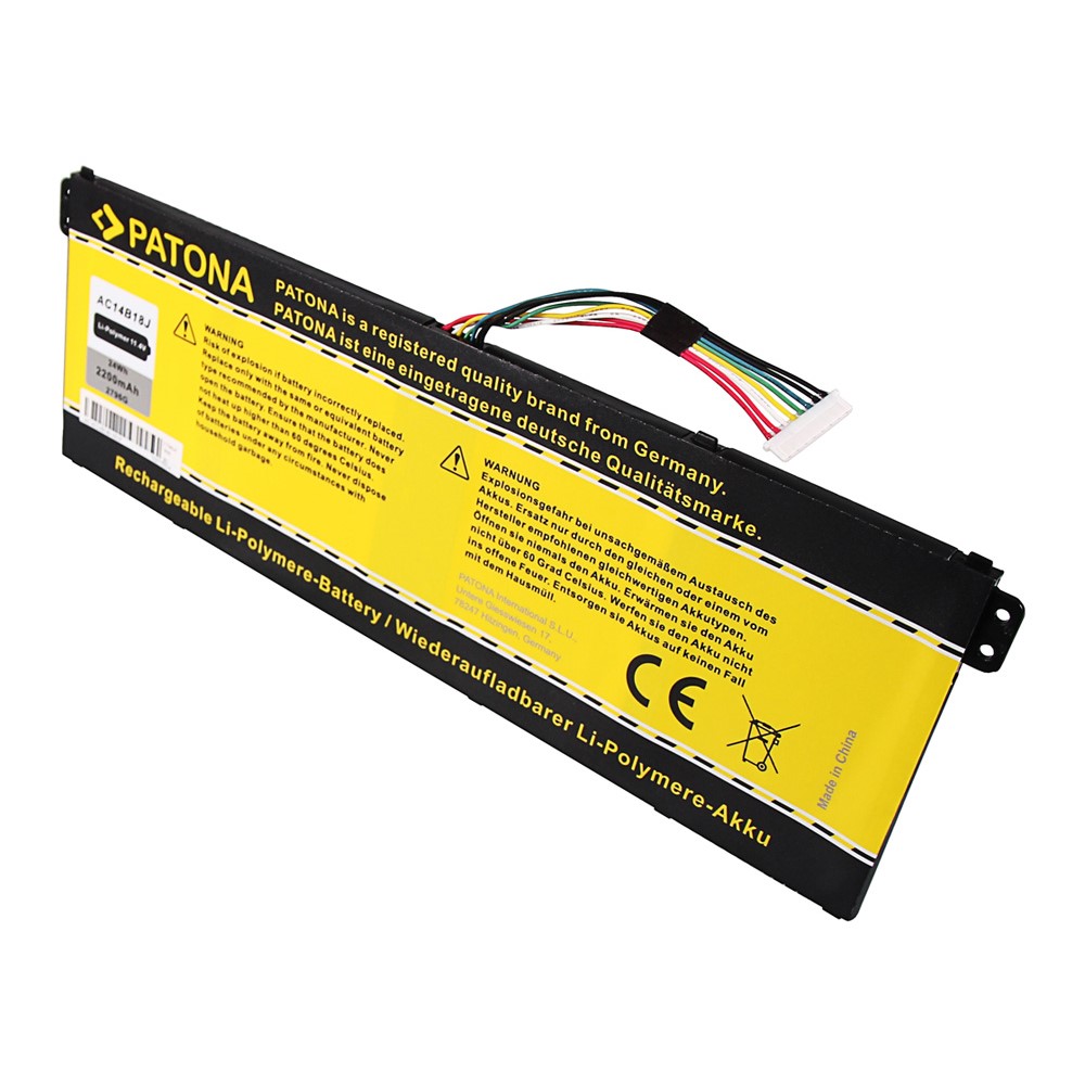 2796-1 Akku für Acer C14B18J Aspire E3-111 E3-112 E3-112M ES1-511 ES1-512 4ICP NE512 original arli patona 4ICP5/57/80 AC14B13J AC14B18J AC14B3K AC14B8K KT.0040G.004 KT0030G.004 Chromebook Gateway TravelMate