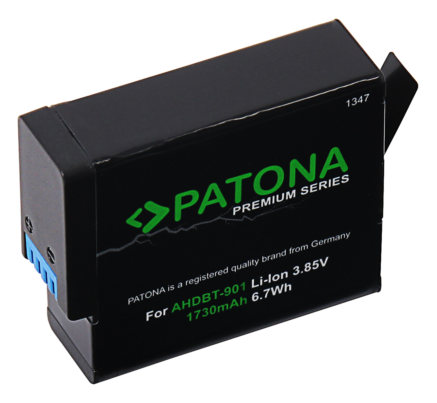 1347-2 Akku kompatibel mit AHDBT901 ADBAT001 für GoPro Hero 9 Hero 10 - 1730mAh