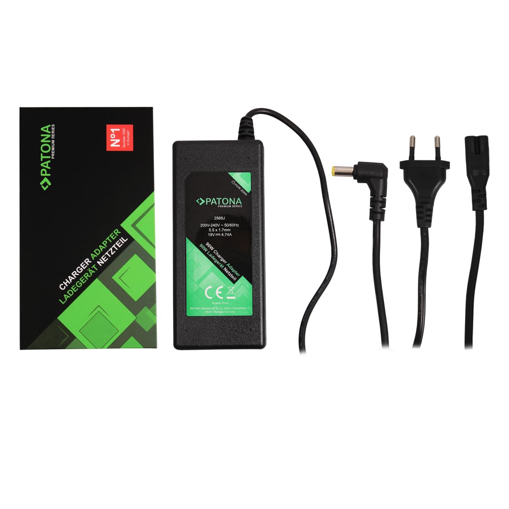 2569-1 PATONA Premium Netzteil 19V 4,74A 90W für Acer Travelmate 2400 2410 2430 2440 2490 arli notebook laptop Aspire Ferrari AP.09001.002 AP.09001.005 AP.09001.010 AP.09001.012 AP.09003.011 AP.09006.004 AP.09006.006