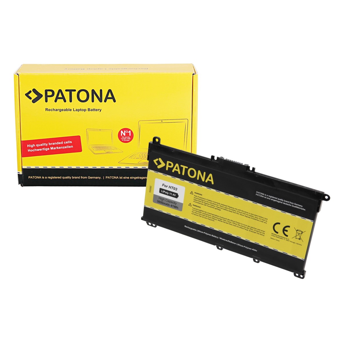 2855-1 Akku für HP HT03 Pavilion 14 / 15 / 17 HSTNN-IB8O 3600mAh 11,4 V HT03XL 240 245 250 255