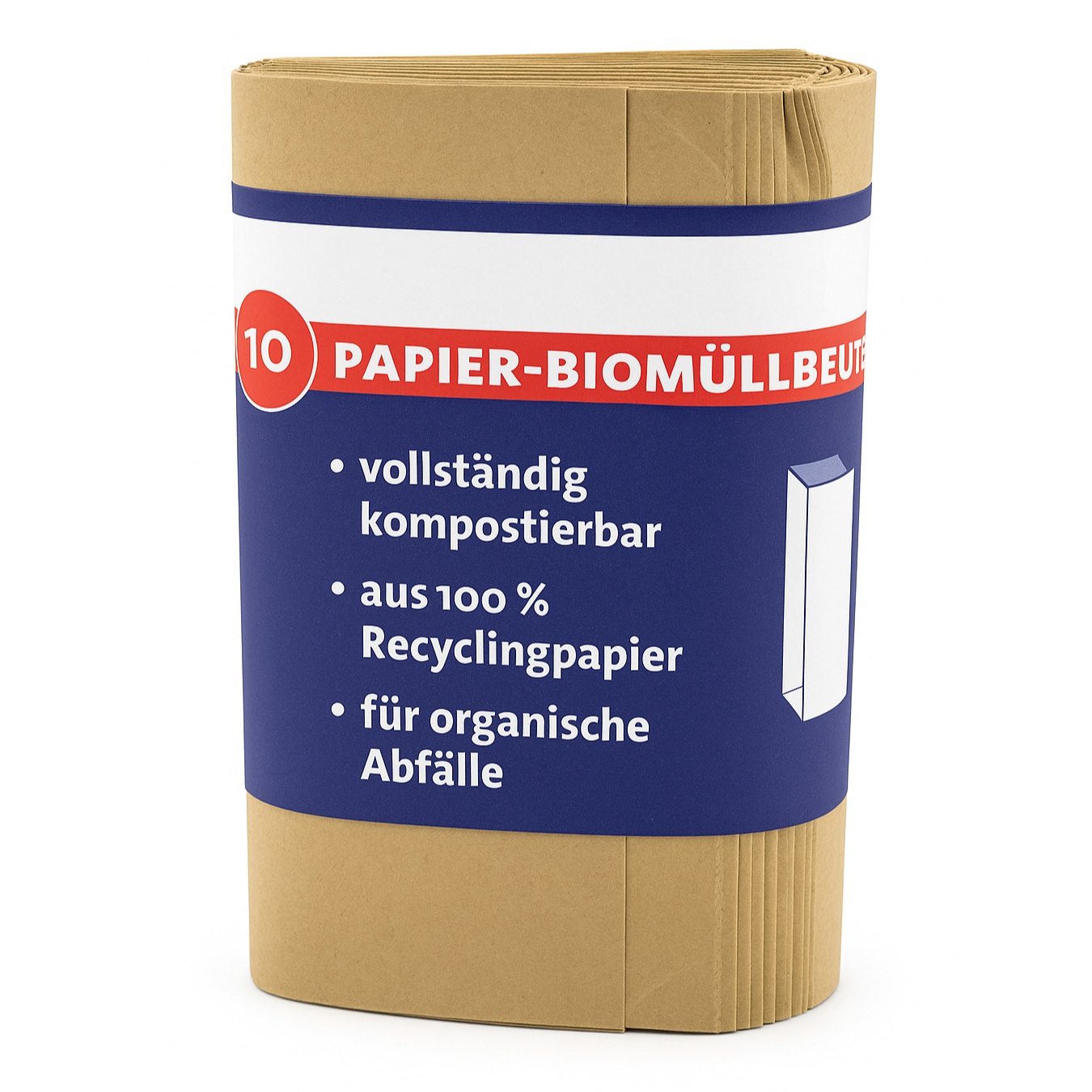 ARLI 10x Papier Bio Müllbeutel 10L braun 20x16x34cm 70 g/m² Recyclingpapier, kompostierbar & nassfest ARLI 10x Papier Bio Müllbeutel 10L braun 20x16x34cm 70 g/m² Recyclingpapier, kompostierbar & nassfest