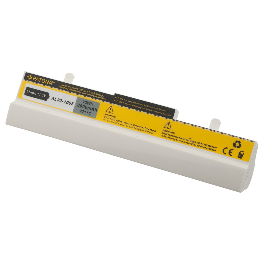 Akku Asus EEE PC AL31-1005 AL32-1005 ML32-1005 1005 1005HAB 1005HA 1001HA 6600 mAh original arli patona ersatzakku laptop notebook 0B2000KA0A 0B20-00KA0A 90OA001B9000 90-OA001B9000 990AAS168288,AL311005 AL321005 AL32-1005 PL321005 weiss