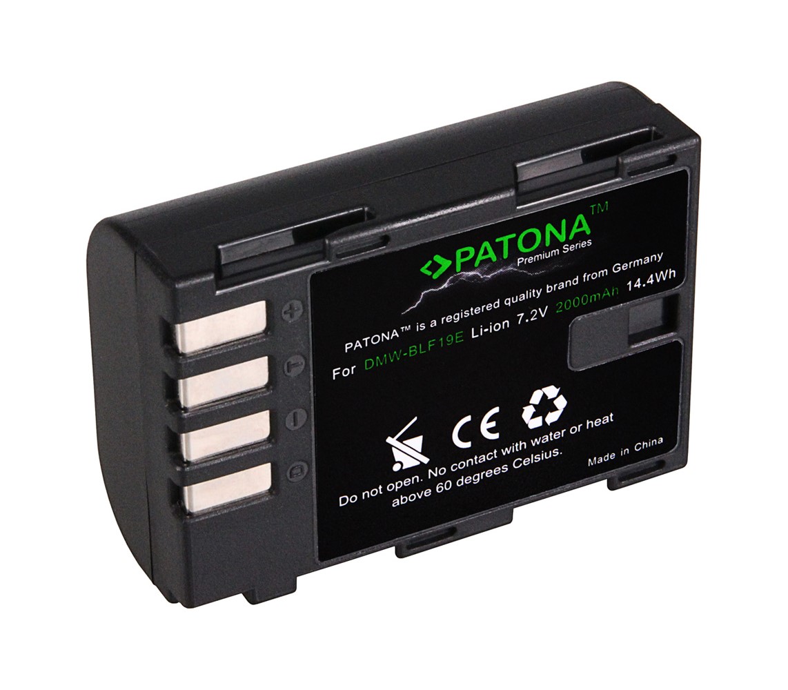 patona premium akku panasonic lumix DMC-GH3 GH3A GH4 DMW-BLF19 2000mAh DMW-BLF19 original BLF19E DMW-BLF19 BLF19E BLF19 akkus 100% kompatibel originalen DMW-BLF19E hitzeschutz üverladeschutz li-lon