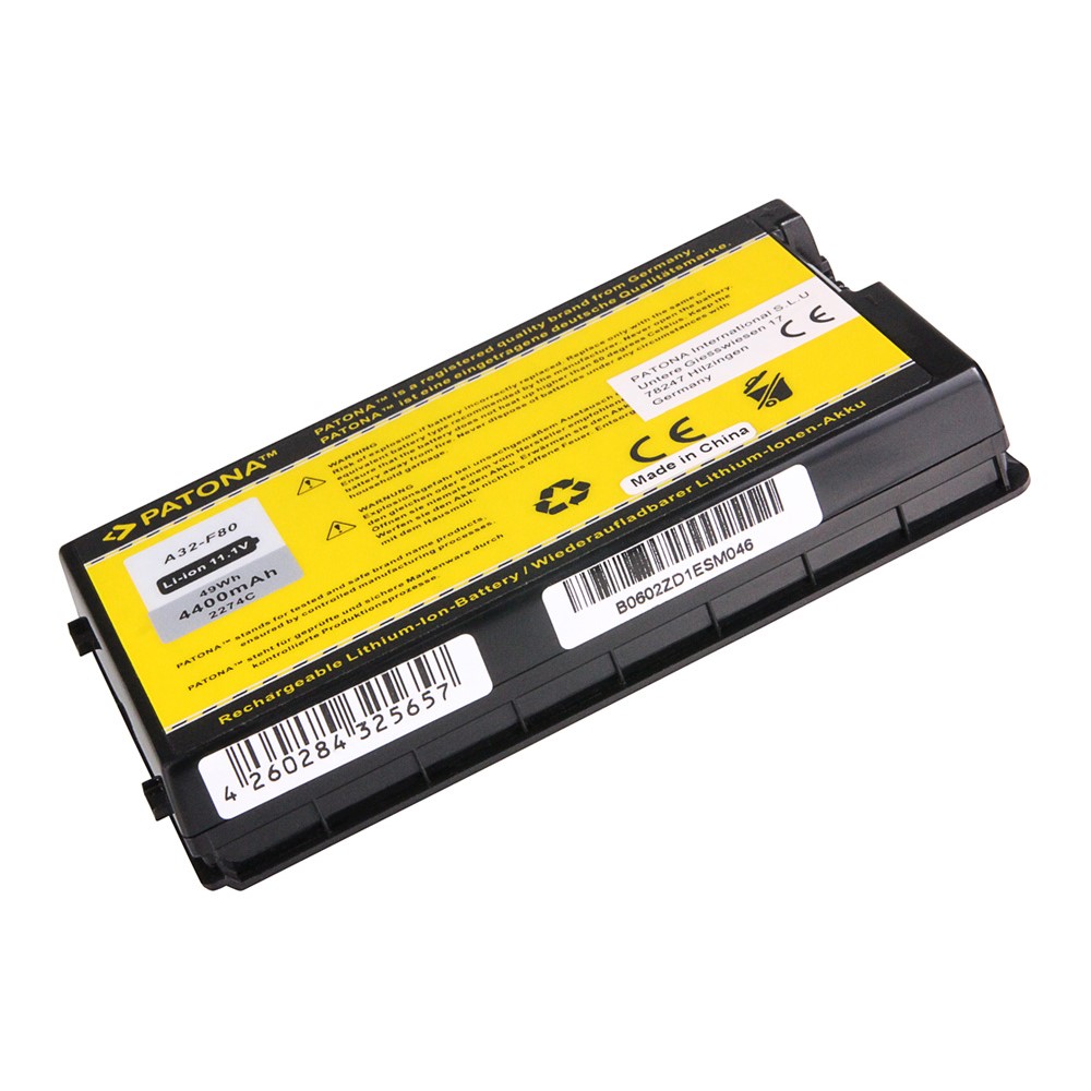 akku A32-F80 A32-F80A A32-F80H X61 X61GX X61S F80A F80H F81 F83 4400 mAh weiss original arli patona ersatzakku laptop notebook A32F80 A32-F80 A32F80A A32-F80A A32F80H A32-F80H schwarz black