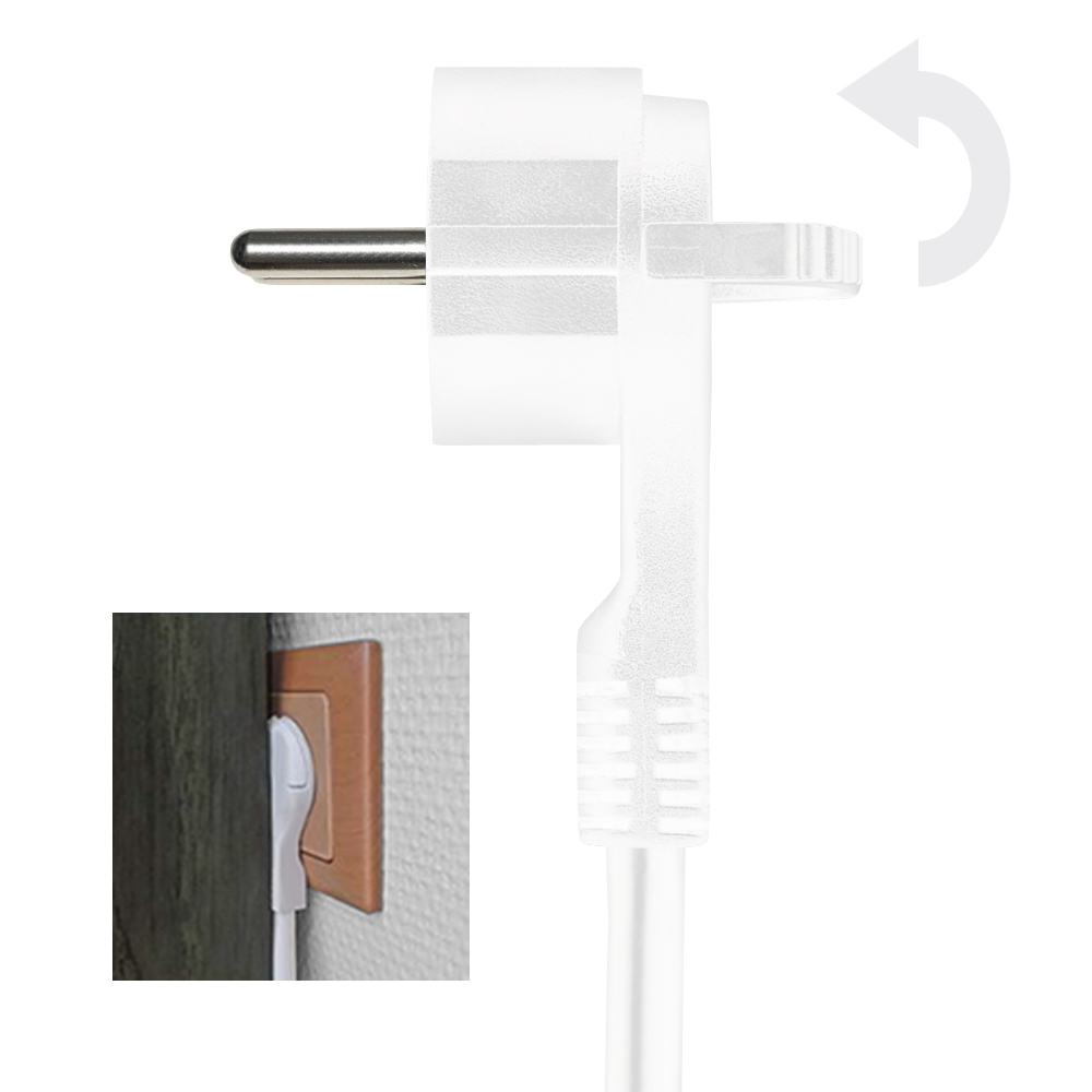 arli steckdosenadapter stecker aufputzsteckdose 10 x 10x schuko stecker flach flachstecker eurostecker netzstecker stromstecker strom gewinkelt winkel 3 x 1,5 mm kabel stromkabel 16a 250v schraubbar klapp grif extraflach schutzkontakt