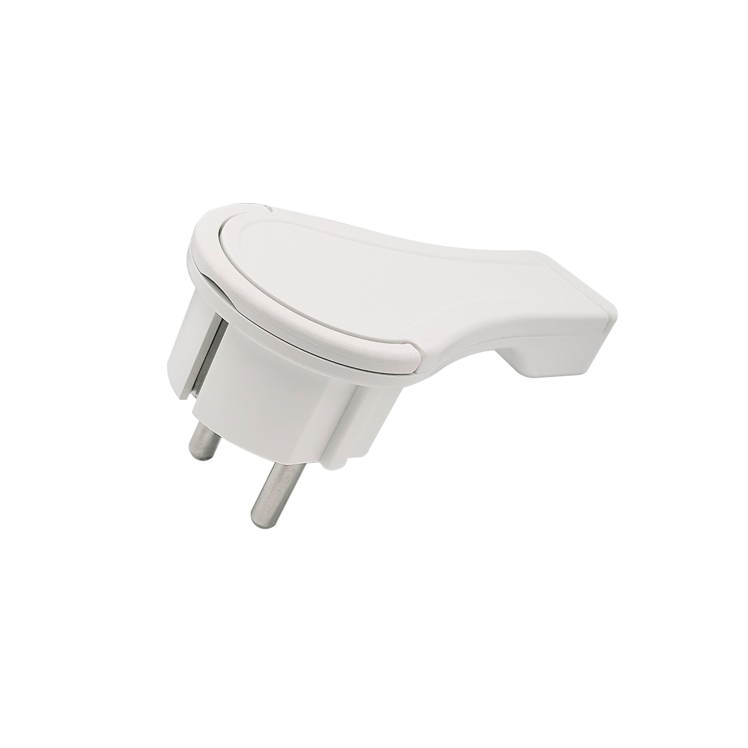 1xdetail arli steckdosenadapter stecker aufputzsteckdose 10 x 10x schuko stecker flach flachstecker eurostecker netzstecker stromstecker strom gewinkelt winkel 3 x 1,5 mm kabel stromkabel 16a 250v schraubbar klapp grif extraflach schutzkontakt
