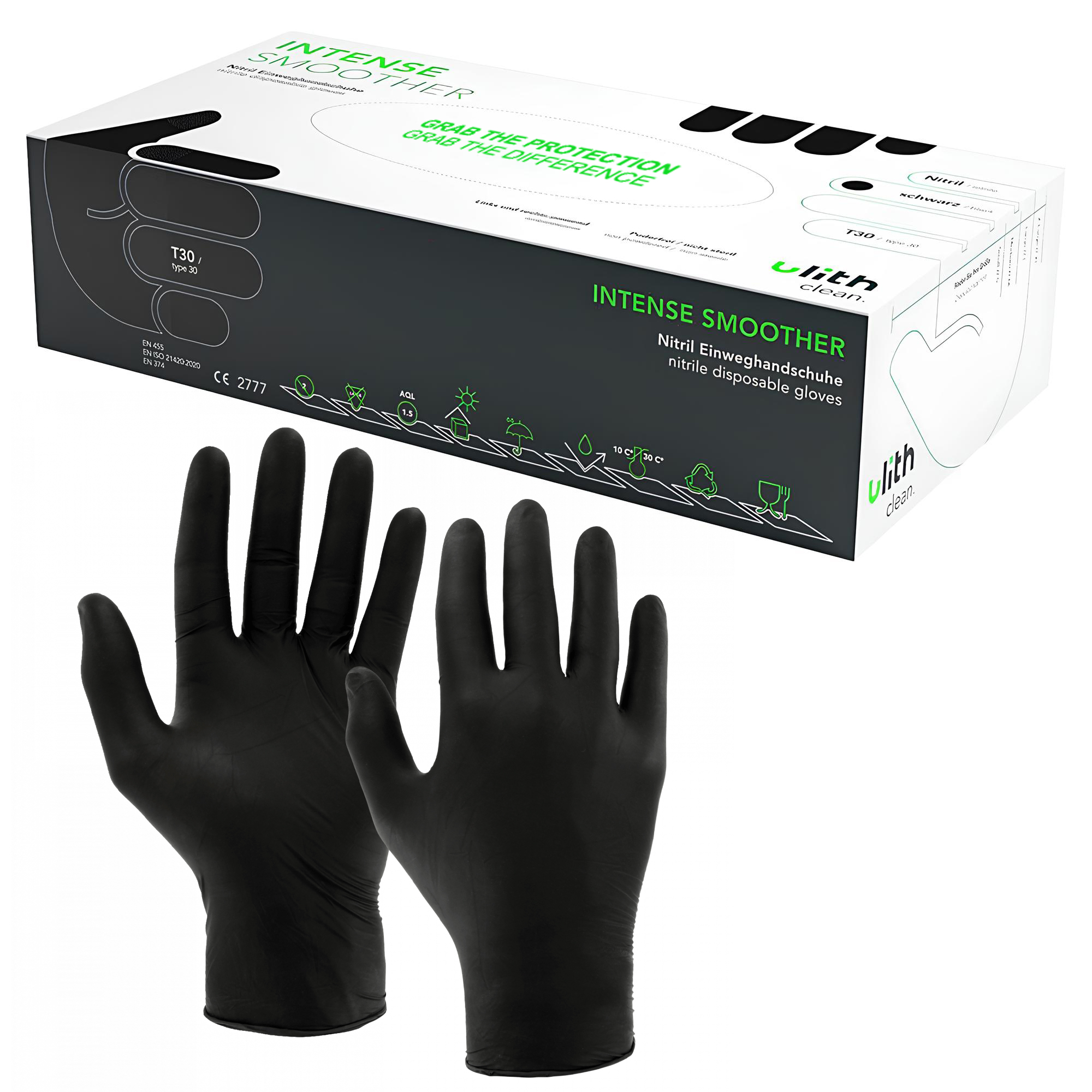 200x Nitril Einweghandschuhe S schwarz puderfrei Untersuchung Handschuhe lebensmittelgeeignet