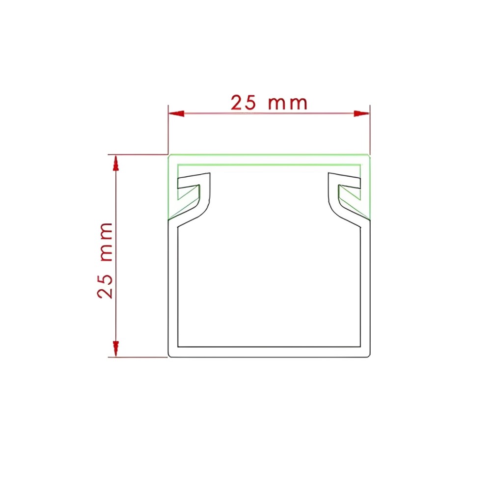 Kabelkanal-25x25-2 arli kabelkanal kabel kanal selbstklebend kabelschlauch tv halterung kabelmanagement verstecken 25x25 kabelbrücke kabeldurchführung kabelführung internet allzweck aussen innen tv latsprecher sat boden wand decke kabelleiste kabelrohr aufputz