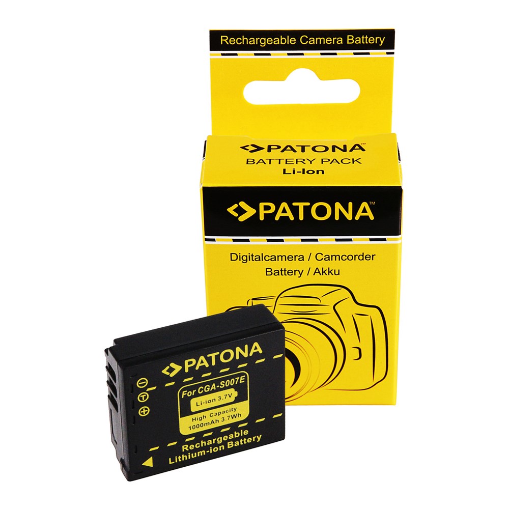 1043P Akku für Panasonic CGA-S007 S007 DMC-TZ5 TZ4 TZ3 TZ2 TZ1 DMW-BCD10