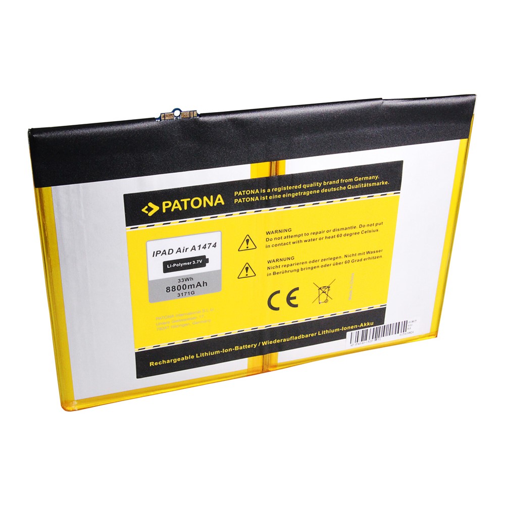 3171-1 PATONA Akku Apple IPAD 5 6712-670 A1484 IPAD iPad5 Air A1474 A1475 MD785LL/A arli ersatzakku ersatz MD785LL/A MD786LL/A MD787LL/A MD788LL/A MD789LL/A MD790LL/A ME898LL/A ME906LL/A ME991LL/A MF532LL/A Mini Air