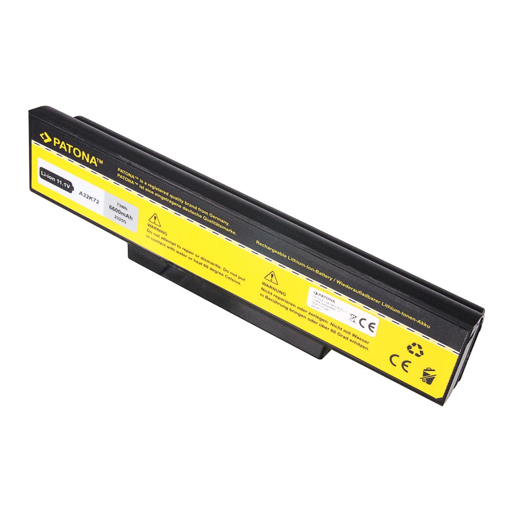 2325-1 Akku Asus A32-K72 A32-N71 A72D K72J A73S K73S N71J N73S X72J X73S 6600 mAh original arli patona ersatzakku laptop notebook A32K72 A32N71 70NX01B1000Z 70-NX01B1000Z 70NXH1B1000Z 70-NXH1B1000Z 70NZY1B1000Z