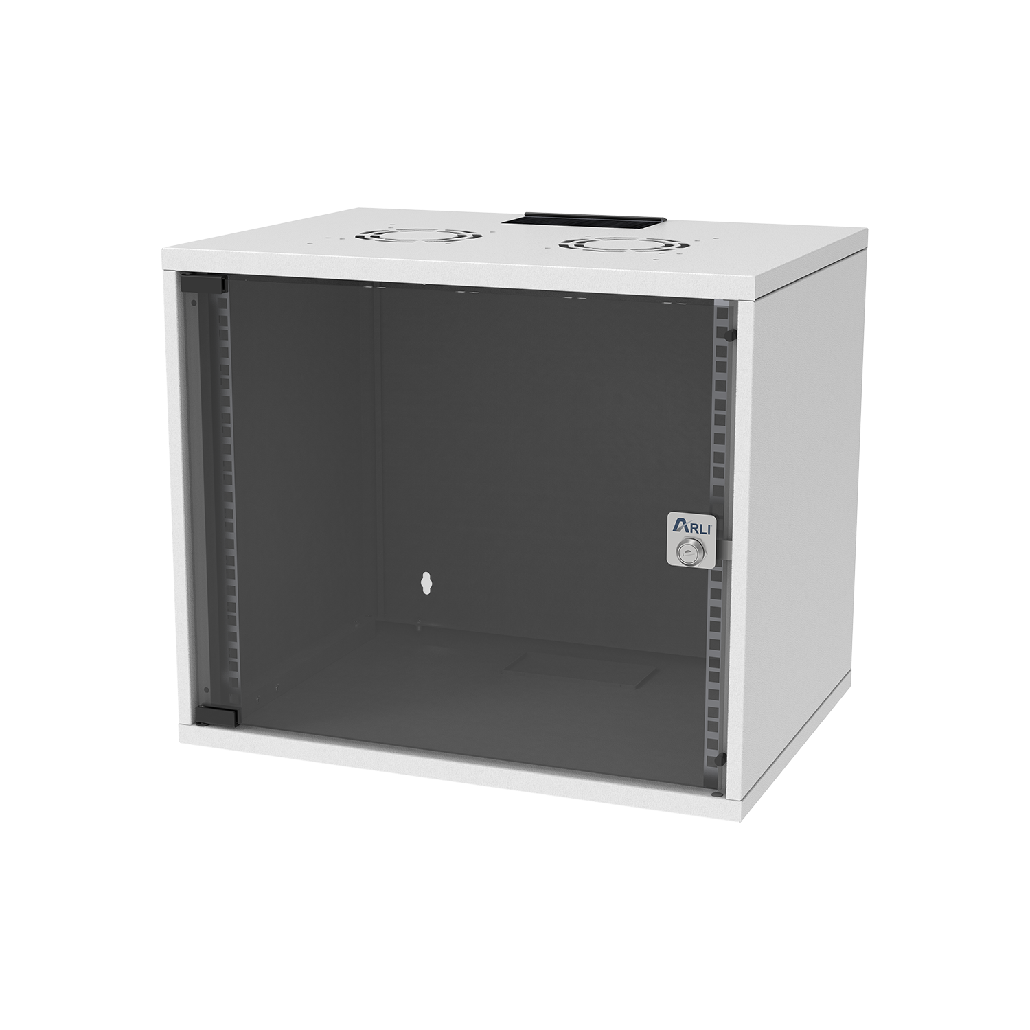 1250-1 ARLI 19 Zoll Netzwerkschrank 9HE Wandgehäuse Serverschrank abschließbar mit Glastür SOHO 9U