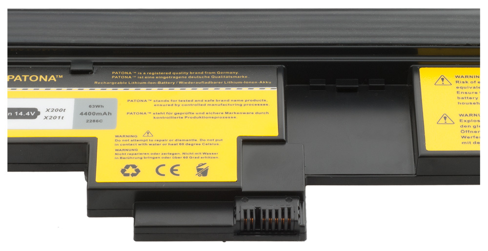 akku-lenovo-thinkpad-x200-2286-4 Akku Lenovo IBM Thinkpad X200 X201 Tablet PC 43R9256 43R9257 42T4564 4400 mAh original arli patona ersatzakku laptop notebook Tablet-PC