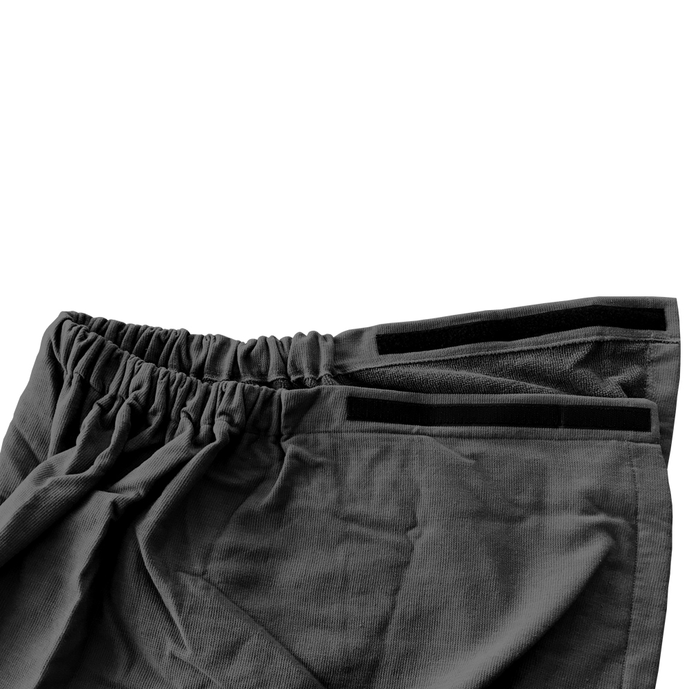 Saunatuch-arli-02 arli saunakilt baumwolle kilt saunetuch sauna handtuch tuch damen herren set sarong wellness frottee kleid bad handtücher familie strandtuch strand frauen bademantel bedemäntel badetuch klettverschluss hamam hamantuch 100% anthrazit