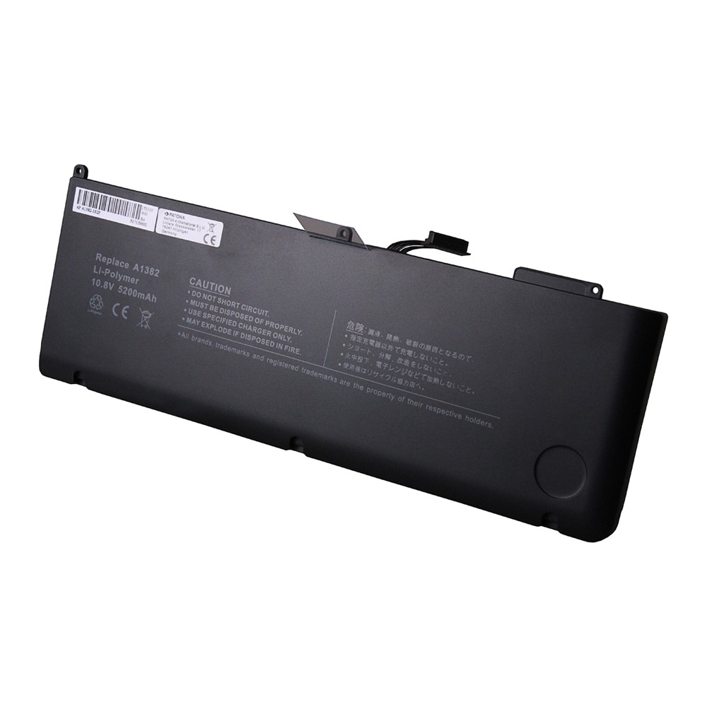 2377-1 arli patona Apple MacBook Pro 15 A1286 2011 2012 A1382 i7 Unibody  batterie Battery ersatz kompatibel original 5200mAh MC721LL/A MC723LL/A MD318LL/A MD322LL/A MD103LL/A MD104LL/A A1382 A1286 020-7134-A 661-5844