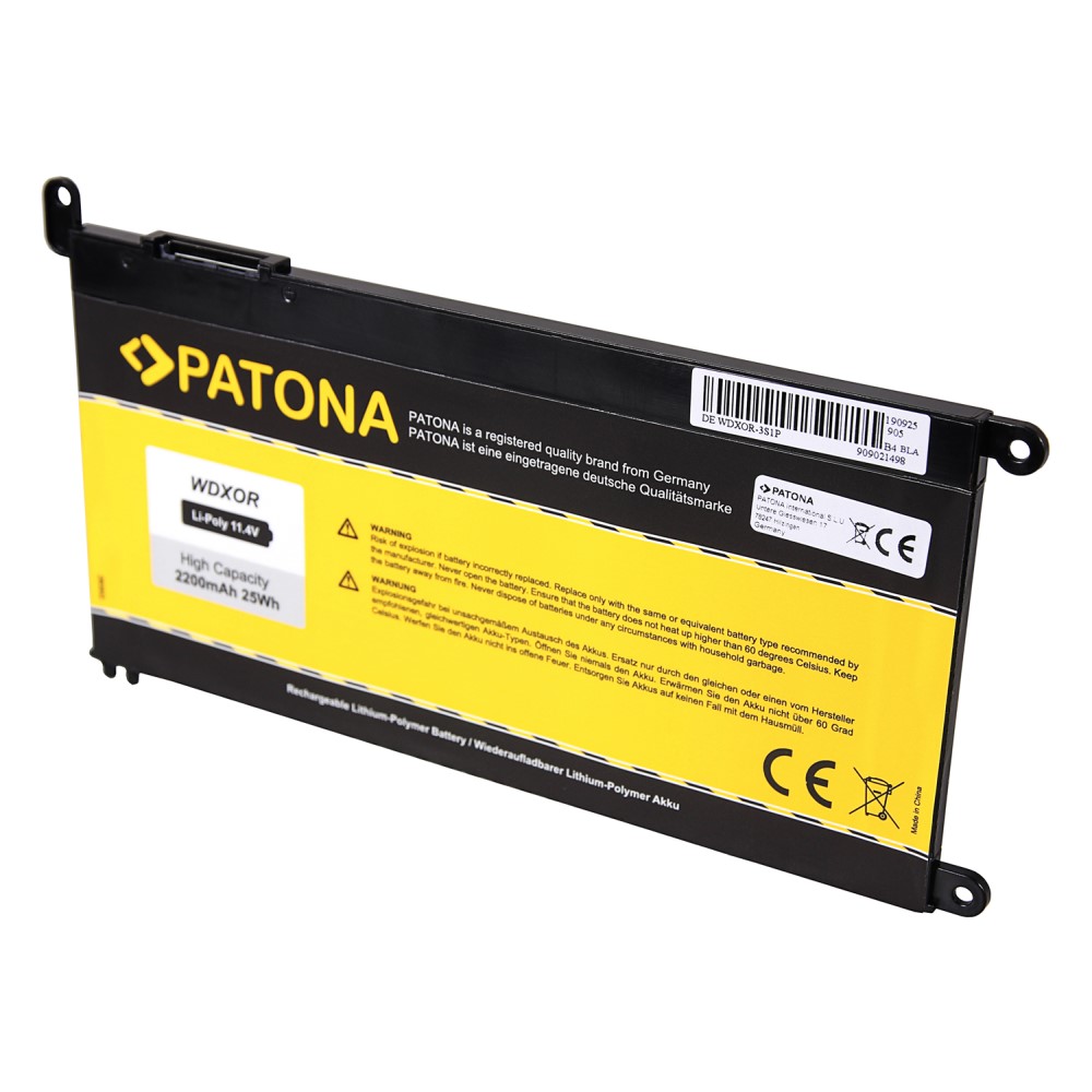 Akku Dell WDXOR Inspiron 13 14 15 17 5368 Latitude 3189 3379 3480 3580 2200 mAh original arli patona ersatzakku laptop notebook 3CRH3 T2JX4 FC92N CYMGM 5368 5378 5379 7368 7378 7460 5565 5567 5568 5578 5579 7560 7570 7573 7579 