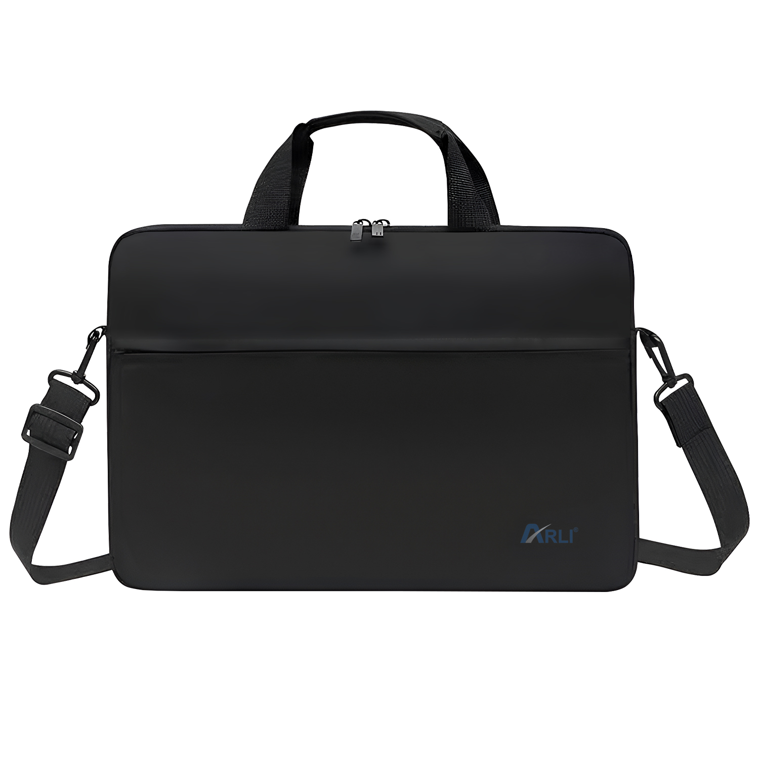 ARLI Laptoptasche 17 Zoll schwarz Hand- / Umhängetasche mit Trolleyband Notebook Laptop Tasche