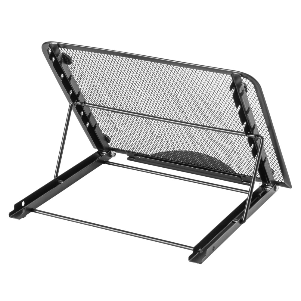 Tablet-halter-HT5-3 arli tablet notebook laptop ständer halterung belüftet verstellbar stand halter tisch office bürp profi ablage kühlung kühler  ipad i pad apple samsung mischpult dj controller pult laptophalter notebooks unterlage mywall my wall neigbar belüftung