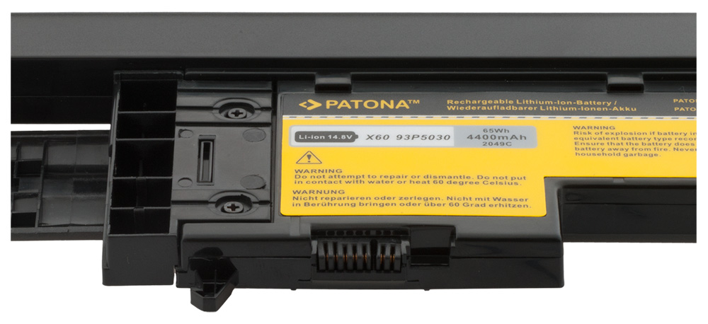 akku-ibm-x60-2049-4 Akku IBM ThinkPad X60 1706 1708 1709 2509 2510 X61 7673 4400 mAh FRU 92P1165 original arli patona ersatzakku laptop notebook ersatz akkus batterie battery