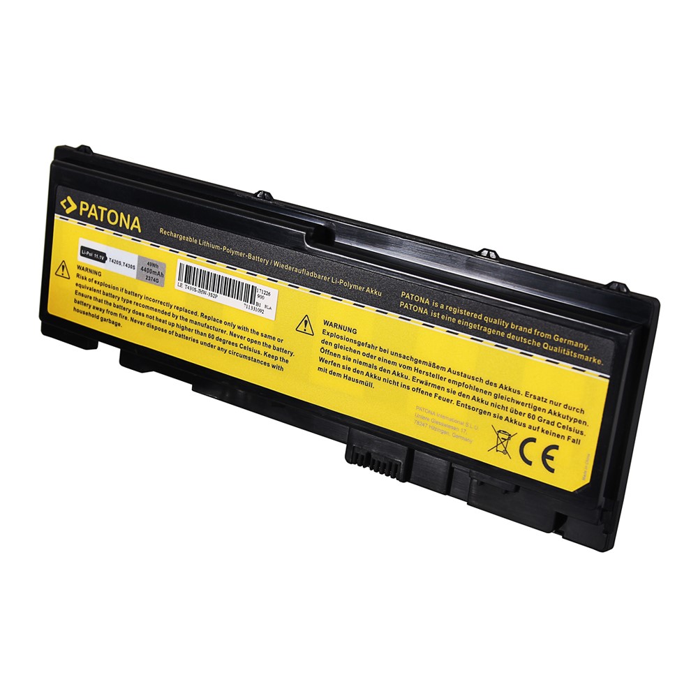 Akku für Lenovo T420 ThinkPad T420s T420si T430s patona arli 0A36287 42T4844 42T4845 42T4846 42T4847 45N1036 45N1037 think pad batterie laptop notebook 4400 mAh