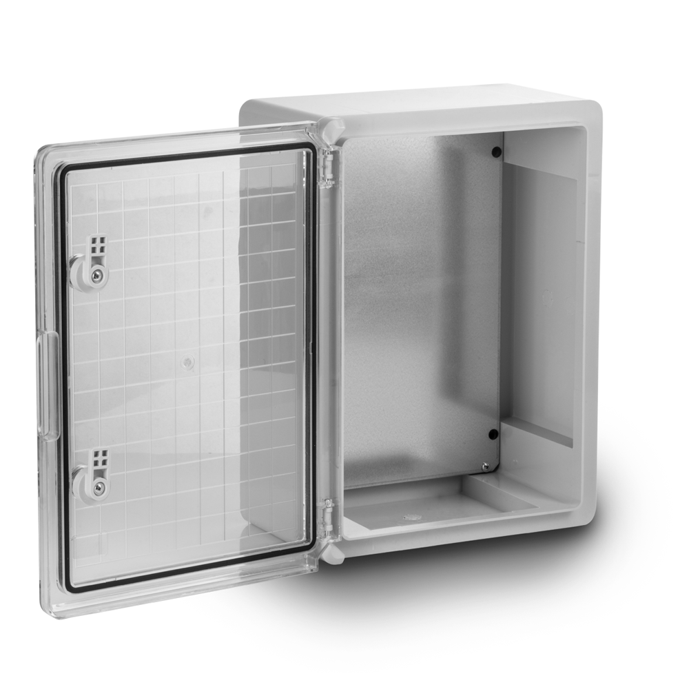 Schaltschrank-sichttur-innen wasserdicht garten industrie außen aussen stromverteiler ip65 aufputz sicherungskasten arli verteiler maschinen schrank industrieschran maschinenschrank feuchtraum outdoor indoor cabinet control box verteilerkasten  klemmschiene öl