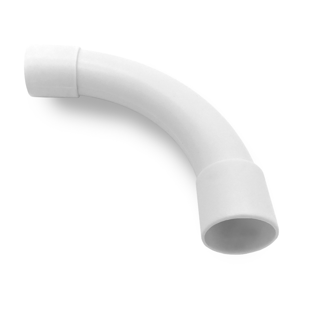 Rohrbogen-1 Rohrbogen 90° Elektro Installationsrohr Bogen Muffe Dichtung PVC Kunststoff Winkel weiss Ø 16 20 25 32 ARLI