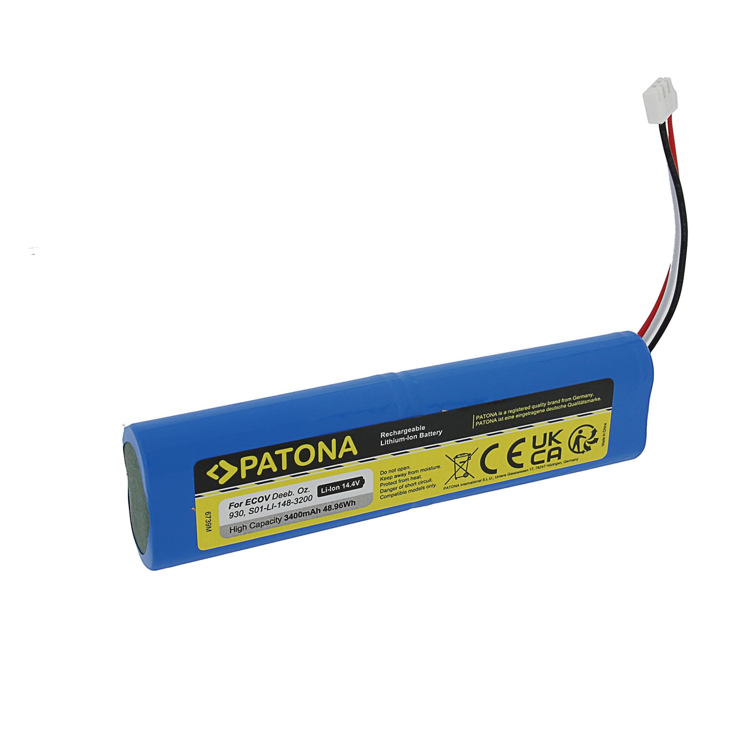 6739-2 Akku für Ecovacs Deebot Ozmo 930 S01-LI-148-2600 3400mAh S01 - LI - 148 - 2600