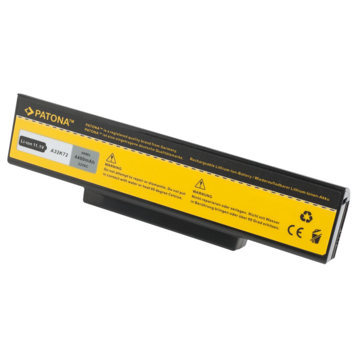 Akku für Asus A32-K72 A32-N71 A72D K72J A73S K73S N71J N73S X72J X73S 4400 mAh