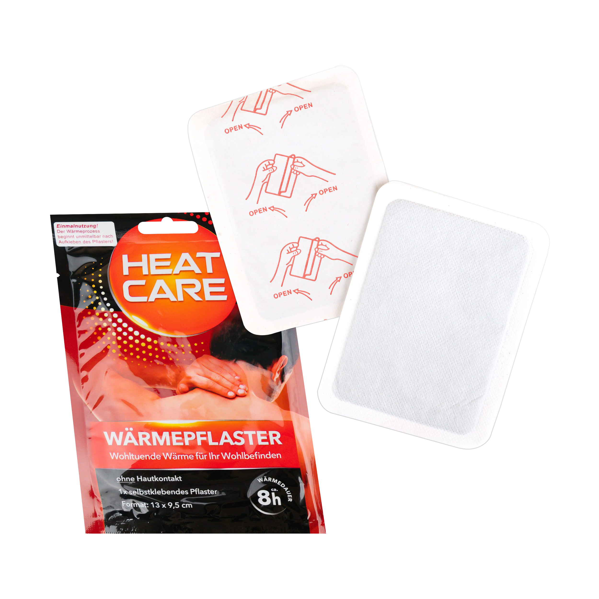 warmeplaster-head-care 10x Wärmepflaster 13x9,5 cm selbstklebend für Rücken Schulter und Nacken Wärmepad Pflaster