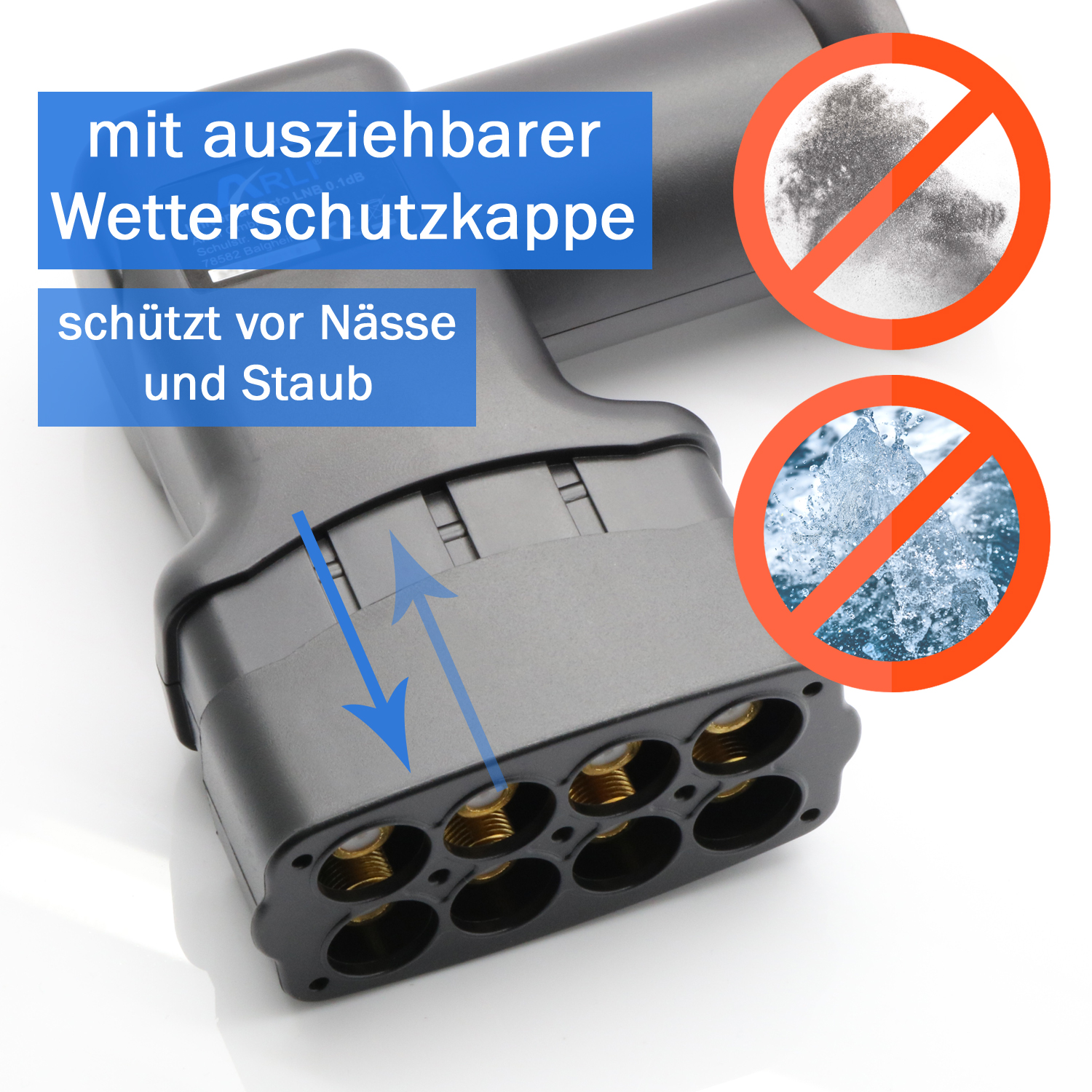 arli satellitenschüssel digital komplett sat schüssel octo lnb 8 Teilnehmer koaxial satfinder 60 cm set spiegel antenne finder anlage camping komplettset wandhalter 45cm 45 cm satellitenanlage F-Stecker astra uhd full hd 4k komplettanlage 60cm