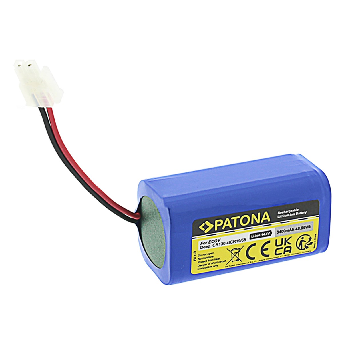 6741-2 Akku für Ecovacs Deebot CR130 4ICR19/65 CR 360 4ICR19 / 65 3400mAh