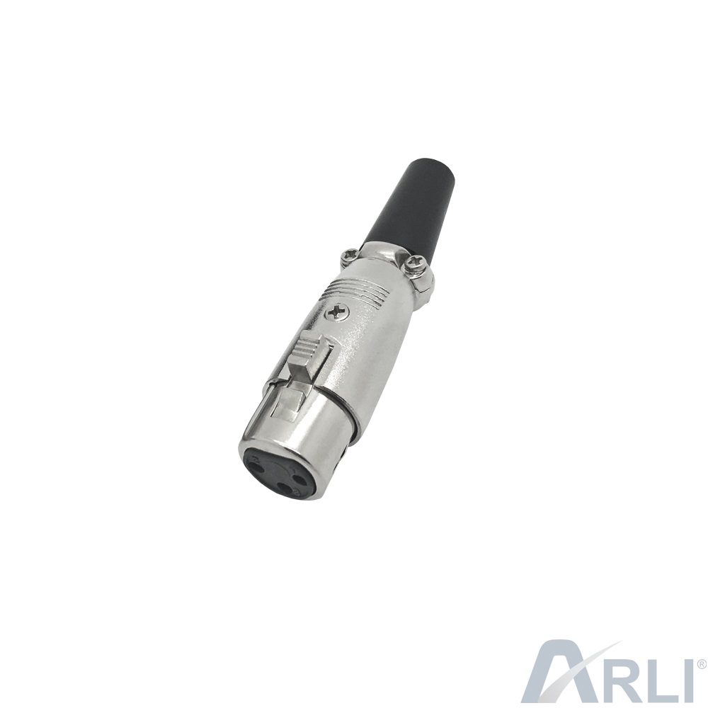 1126 ARLI XLR-Kupplung 3 polig mit Zugentlastung