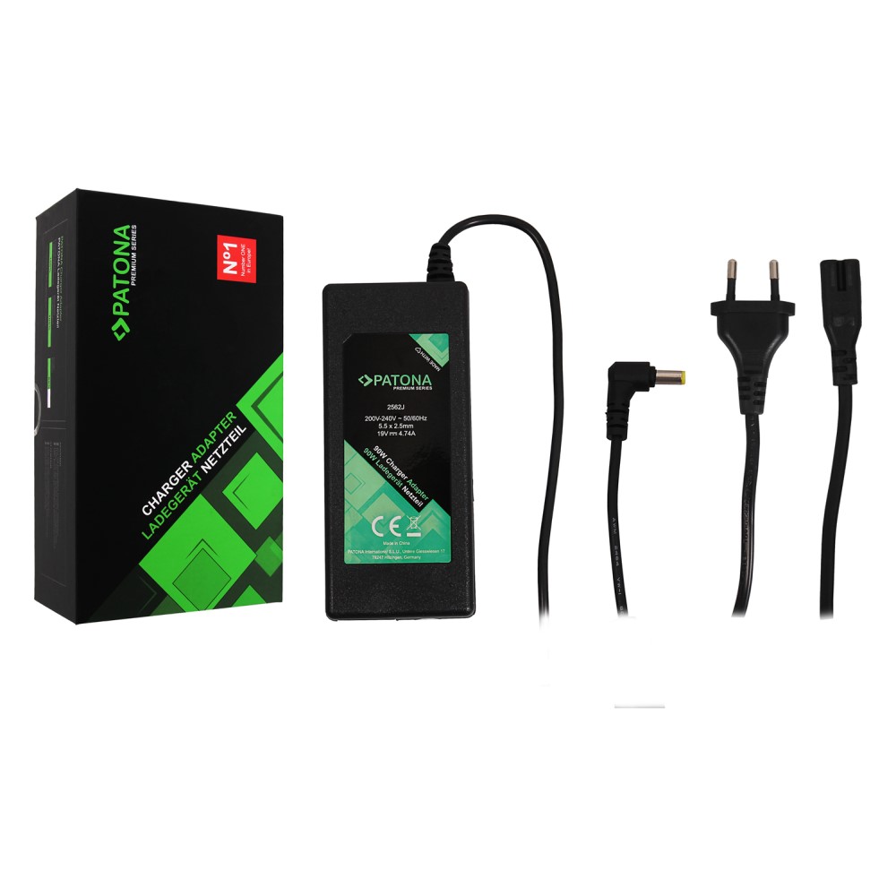 2562-1 PATONA Premium Netzteil 19V 4,74A 90W Acer Aspire Travelmate Extensa Medion PA-1900-05 PA-1750-02 LC.ADT01.001, LC.ADT01.002, LC-ADT01-003, LC.ADT01.003, LC.ADT01.004, LC-T2801-006, LC.T2801.006 N18664