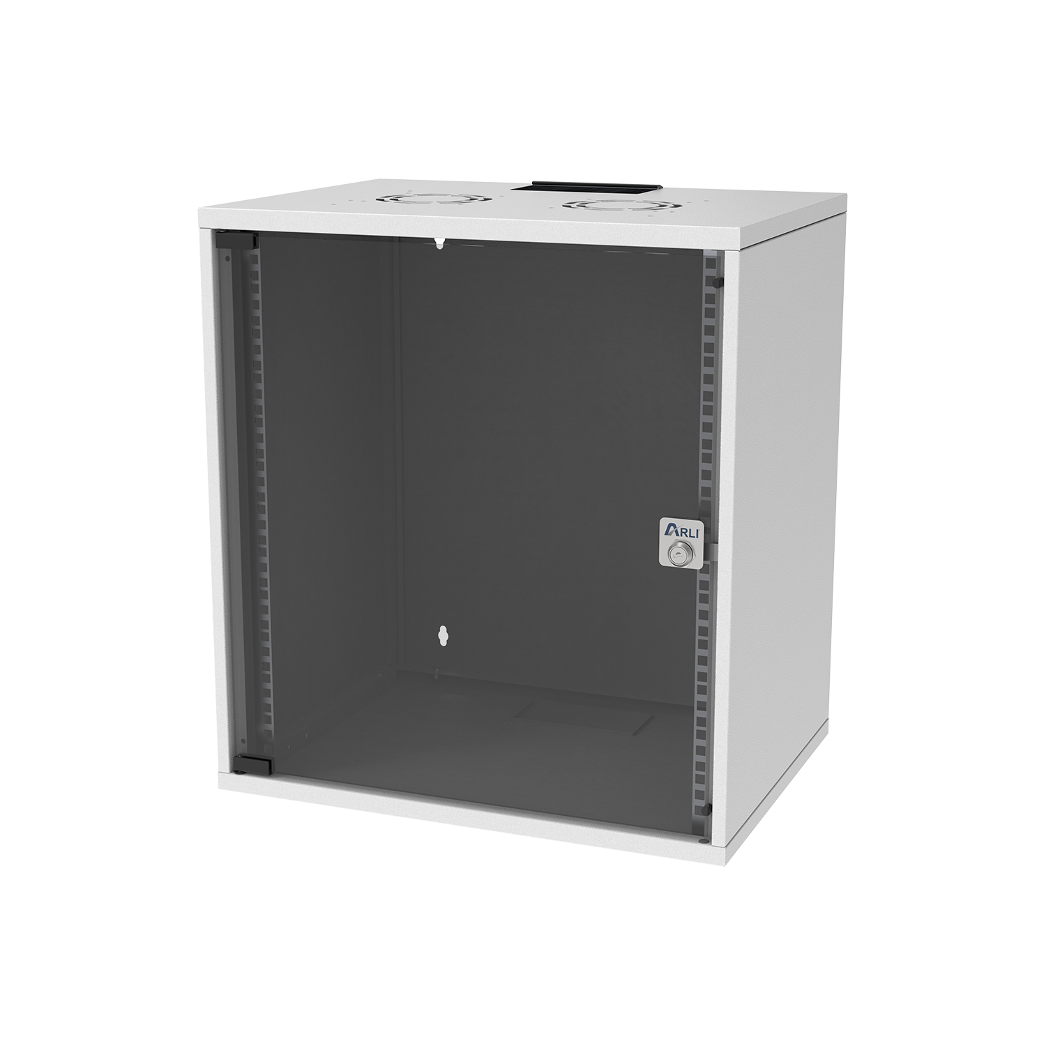 1251-1 ARLI 19 Zoll Netzwerkschrank 12HE Wandgehäuse Serverschrank abschließbar mit Glastür SOHO 12U