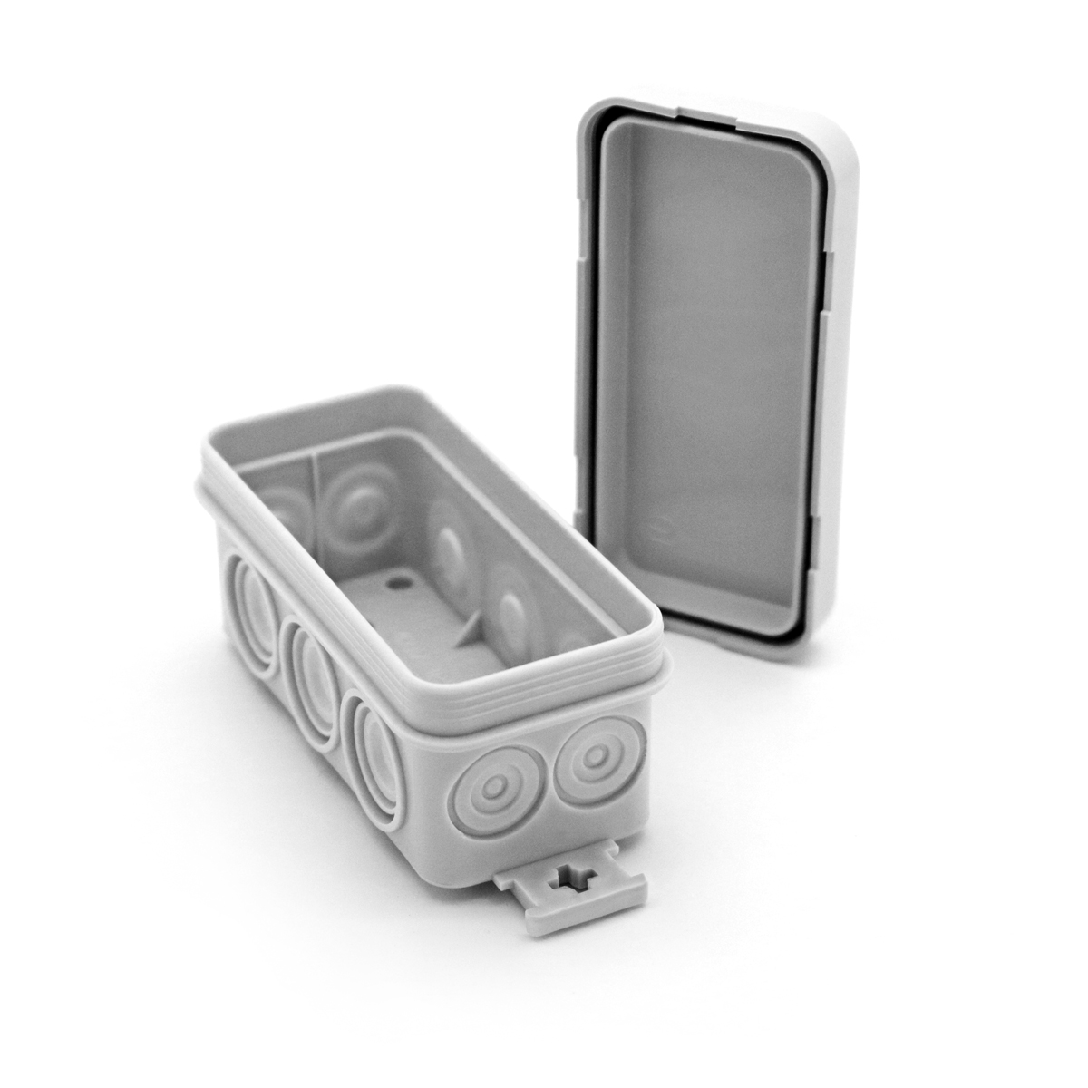 Abzweigdose-90x43x40-02 arli stromverteiler aufputzsteckdose abzweigdose verteilerdose außen aussen wasserdicht feuchtraumdose unterputz aufputz gehäuse kleinverteiler schaltschank ip54 ip65 kabel dose kabeldose außenbereich elektro keller kabelverschraubung m20 m25