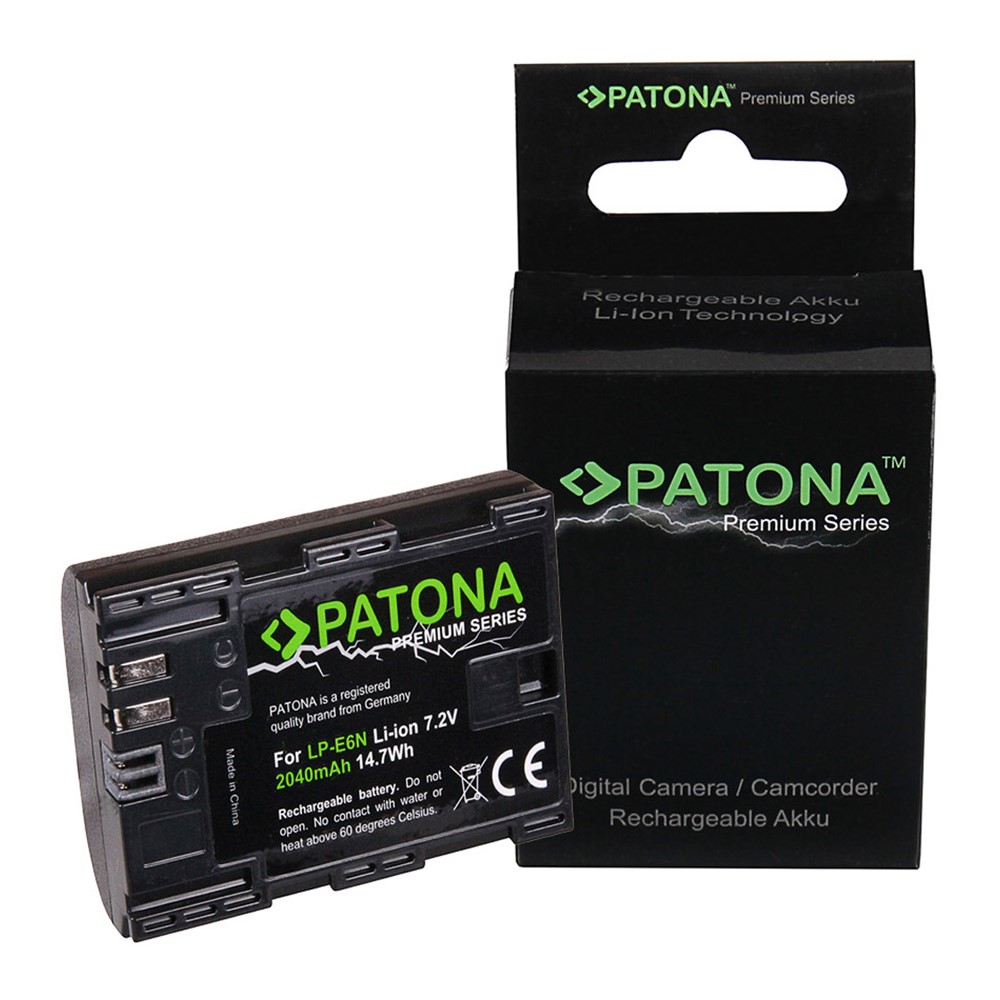 1259-5 Premium Akku für Canon LP-E6N LPE6N XC10 EOS R LPE6 80D 7D 70D 6D 60D 2040mAh