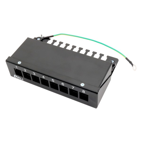 ARLI Patch Panel for Keystone Modules – 8-Port Patch Panel Housing Black