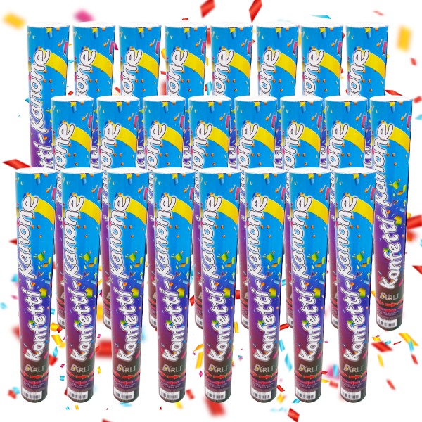 24x Party Popper 38cm Colorful – XL Confetti Cannon without Pyrotechnics for Weddings, Birthdays &amp; Parties