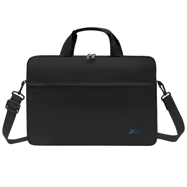 ARLI Laptop Bag 15.6 Inch Black - Hand / Shoulder Bag with Trolley Strap Notebook Laptop Case